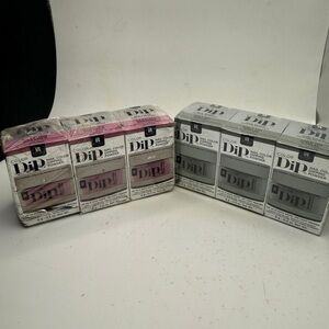 Color Dip Nail Powder Set of 6 Jars - Pink & Silver